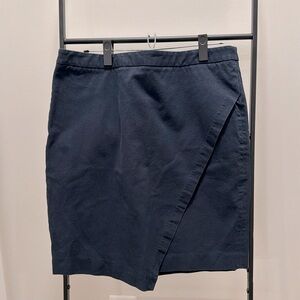 Blue Wrap Mini Skirt